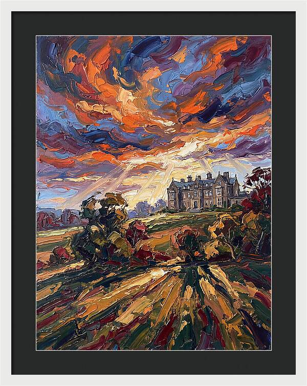 Estate Landscape At Dusk