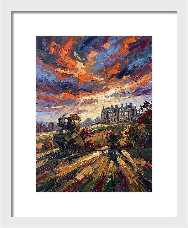 Estate Landscape At Dusk