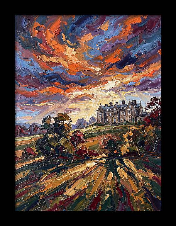 Estate Landscape At Dusk