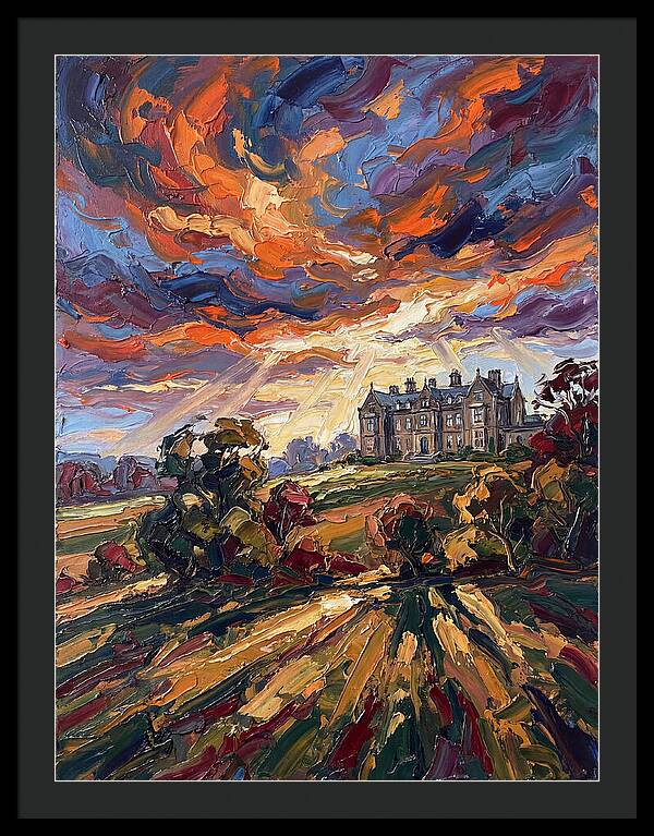 Estate Landscape At Dusk