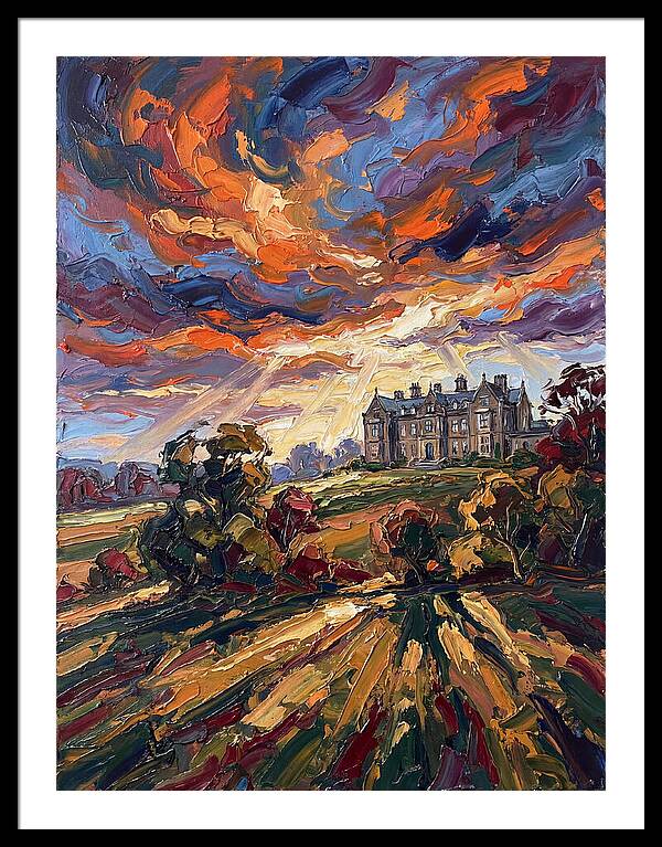 Estate Landscape At Dusk