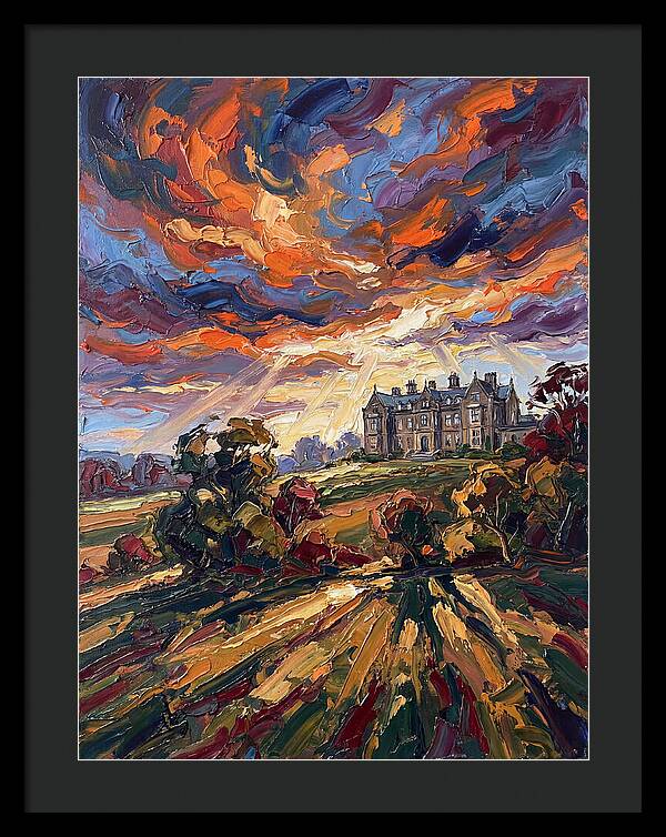 Estate Landscape At Dusk