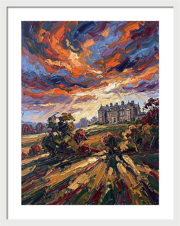 Estate Landscape At Dusk