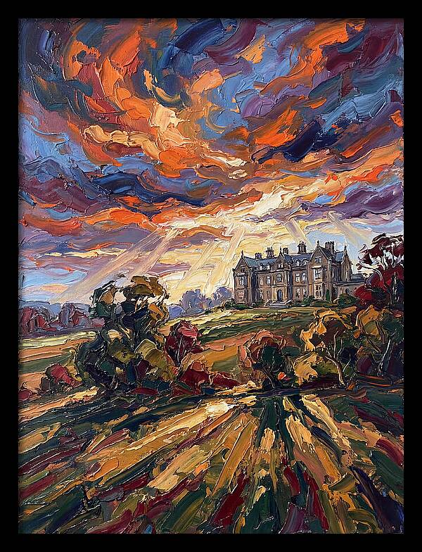 Estate Landscape At Dusk