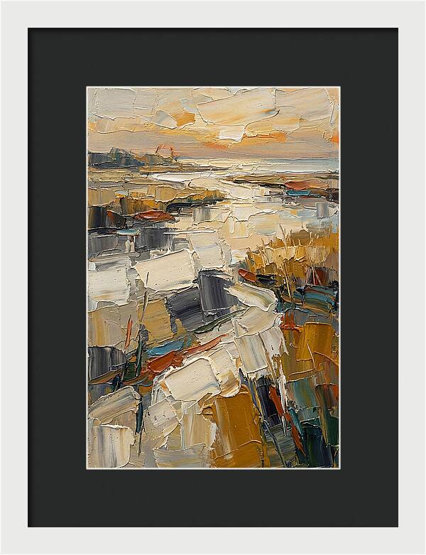 Estuary Landscape In Palette Knife
