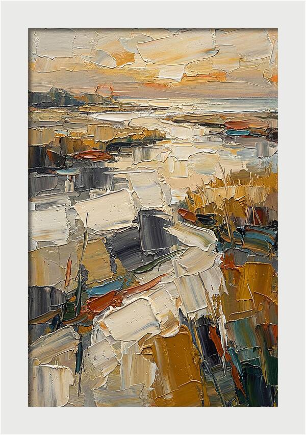 Estuary Landscape In Palette Knife