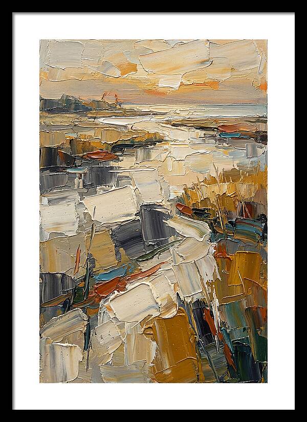 Estuary Landscape In Palette Knife
