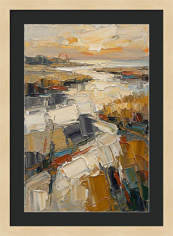 Estuary Landscape In Palette Knife