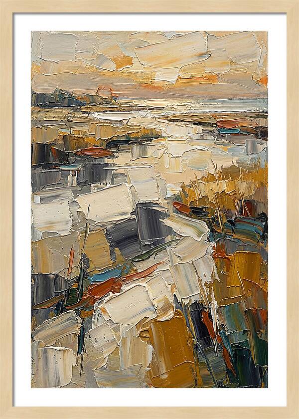 Estuary Landscape In Palette Knife