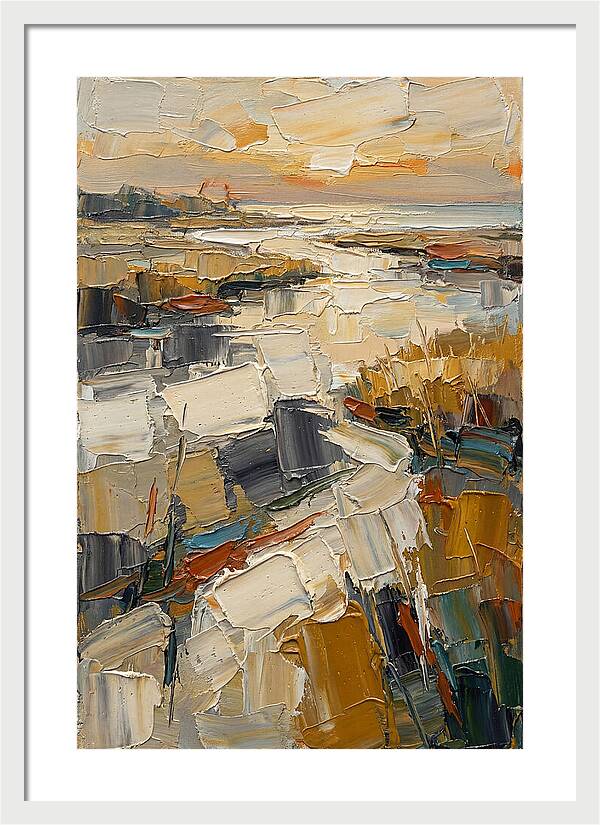 Estuary Landscape In Palette Knife