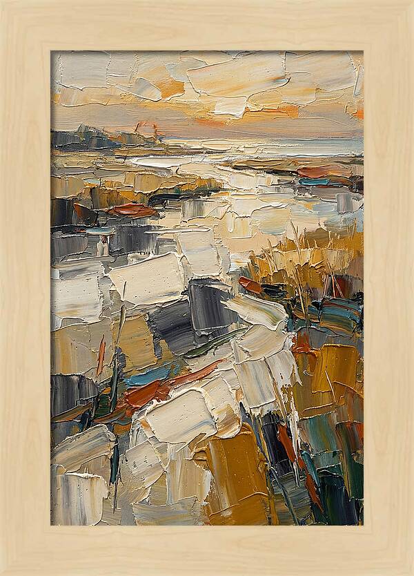 Estuary Landscape In Palette Knife