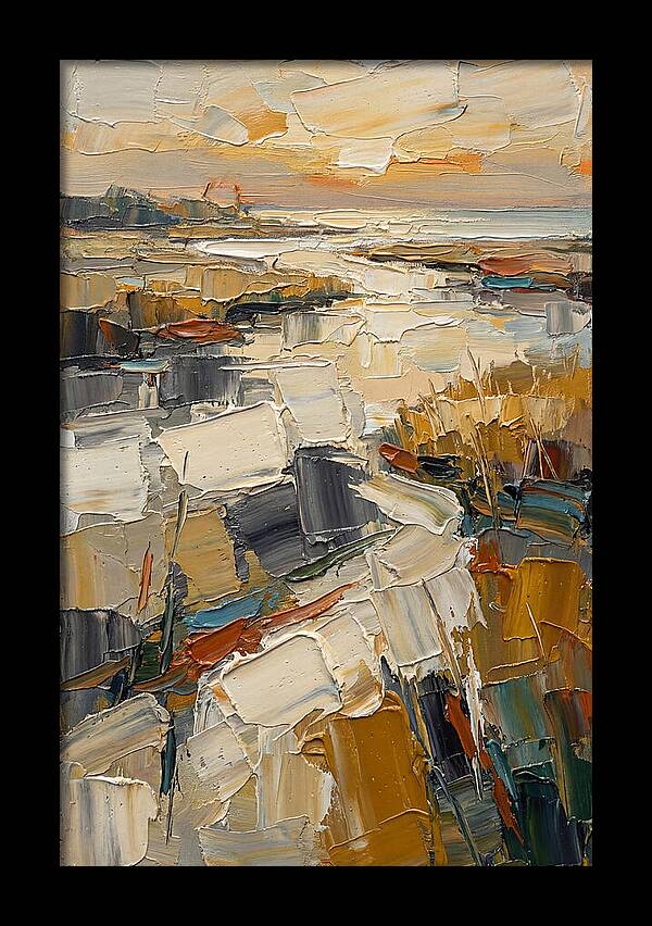 Estuary Landscape In Palette Knife