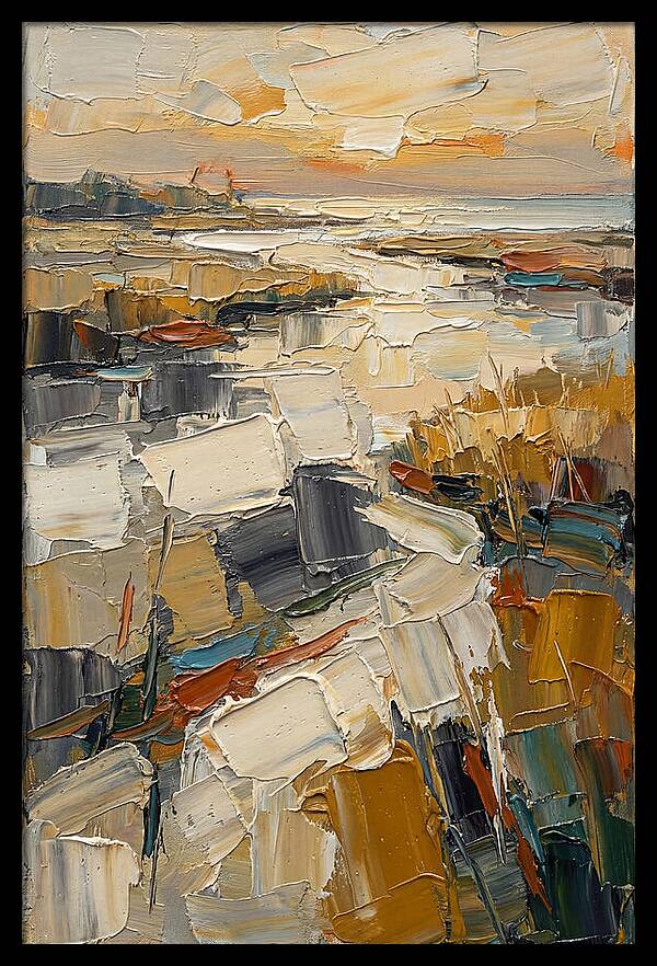 Estuary Landscape In Palette Knife