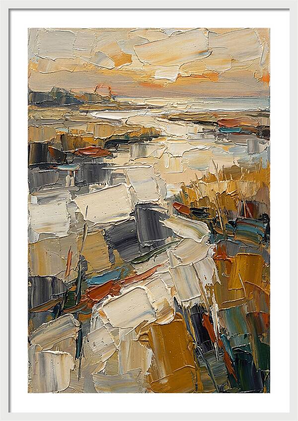 Estuary Landscape In Palette Knife