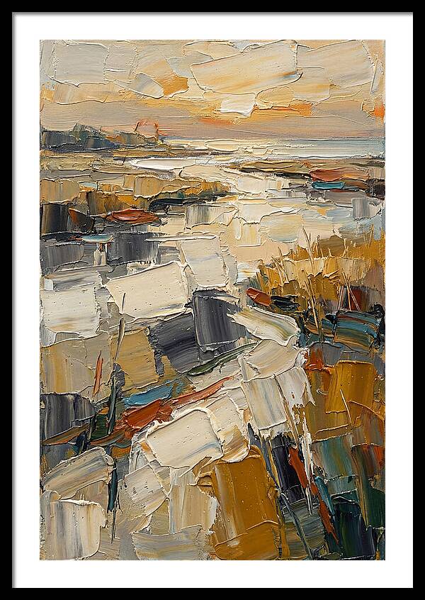 Estuary Landscape In Palette Knife