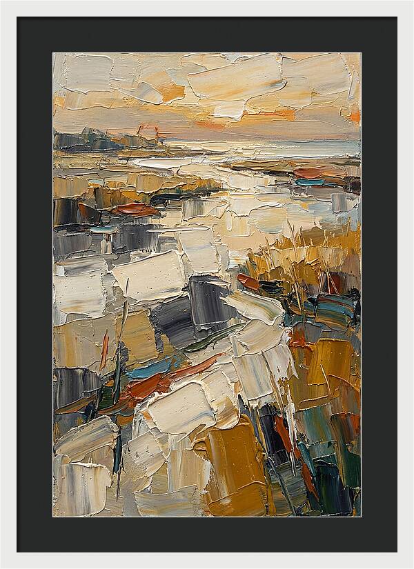 Estuary Landscape In Palette Knife