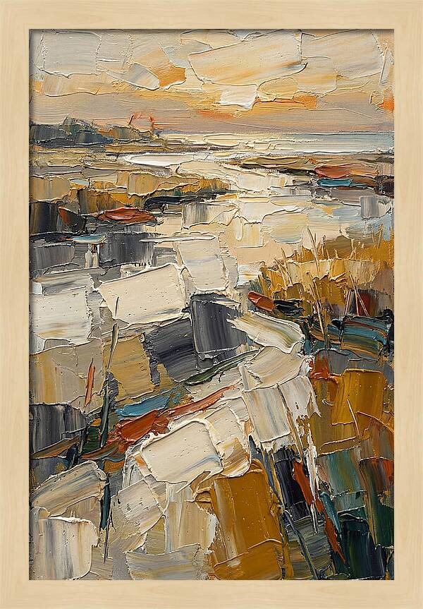 Estuary Landscape In Palette Knife