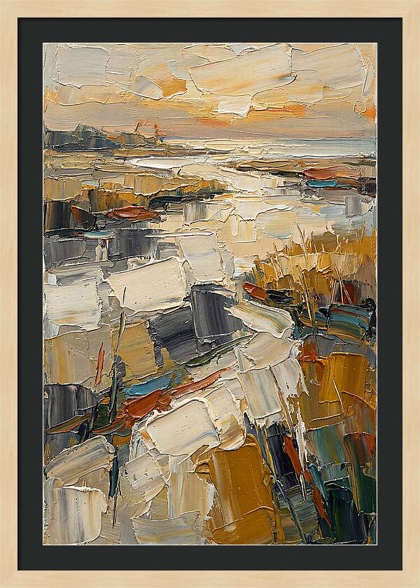 Estuary Landscape In Palette Knife