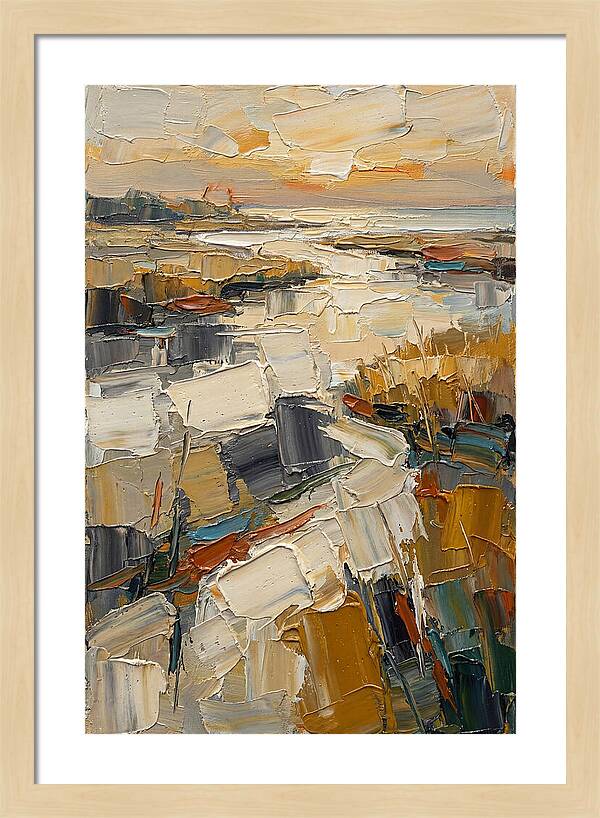 Estuary Landscape In Palette Knife