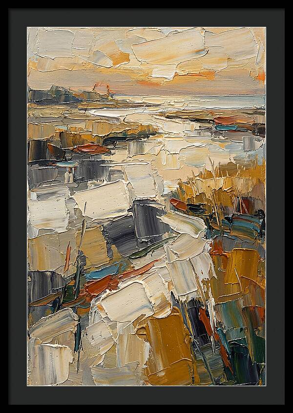 Estuary Landscape In Palette Knife