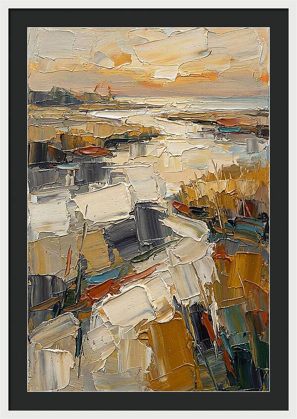 Estuary Landscape In Palette Knife
