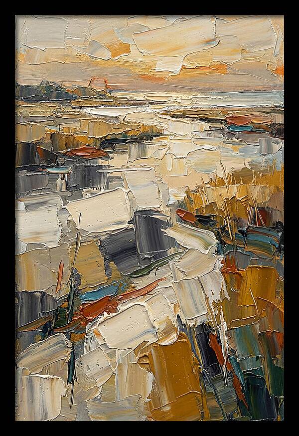 Estuary Landscape In Palette Knife