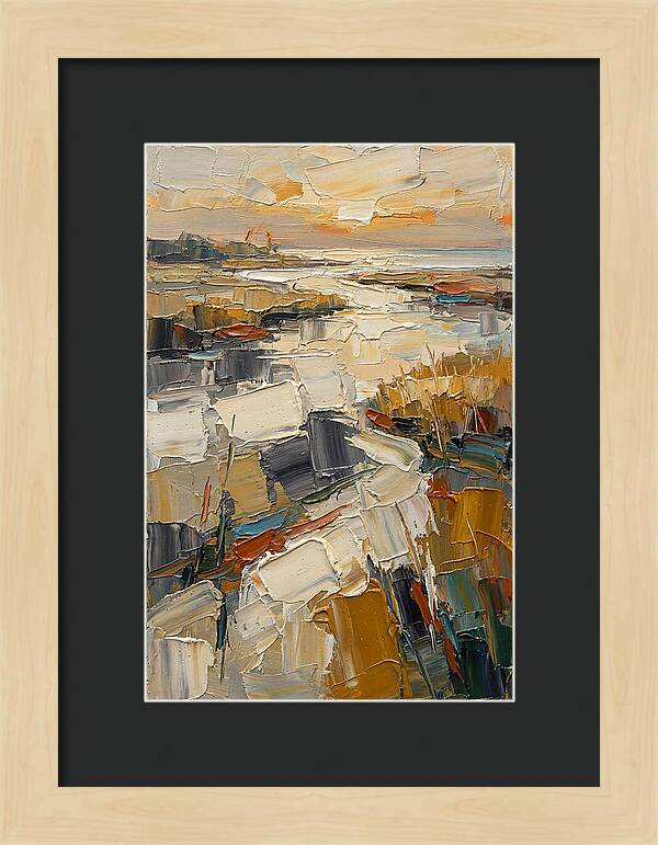 Estuary Landscape In Palette Knife