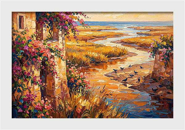 Estuary Serenity At Sunset
