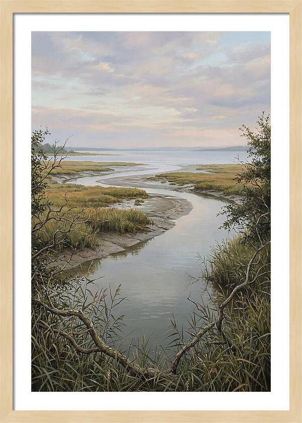 Estuary Where River Meets Sky