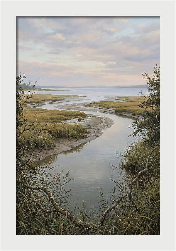 Estuary Where River Meets Sky
