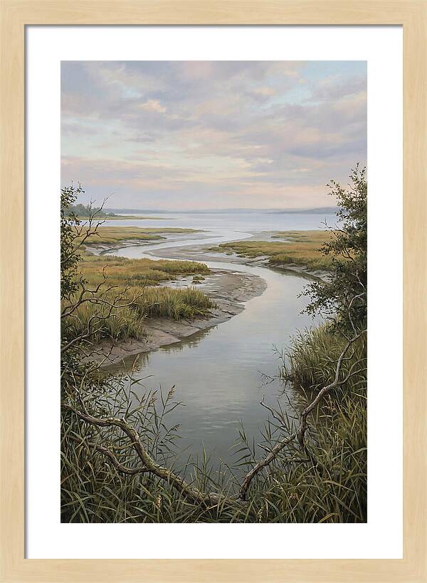 Estuary Where River Meets Sky