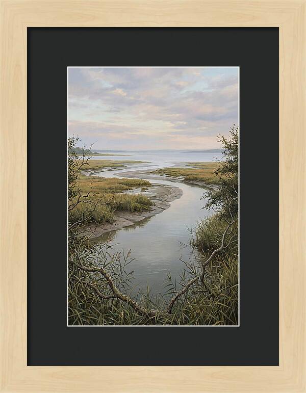 Estuary Where River Meets Sky