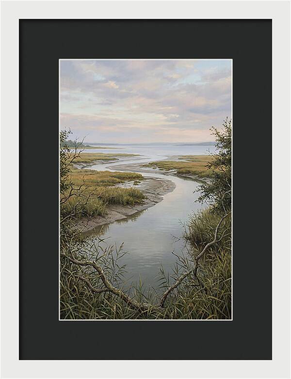 Estuary Where River Meets Sky