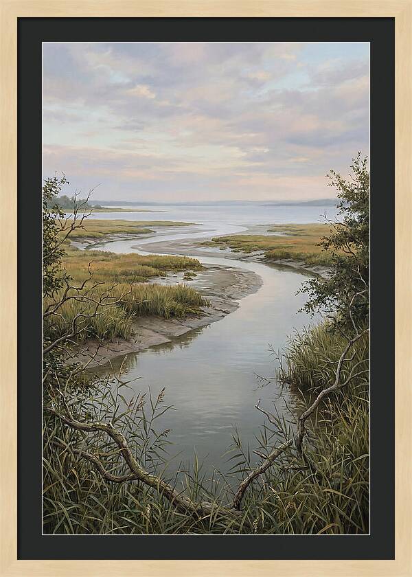 Estuary Where River Meets Sky