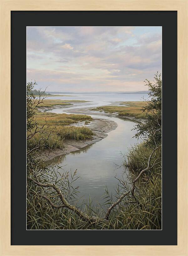 Estuary Where River Meets Sky