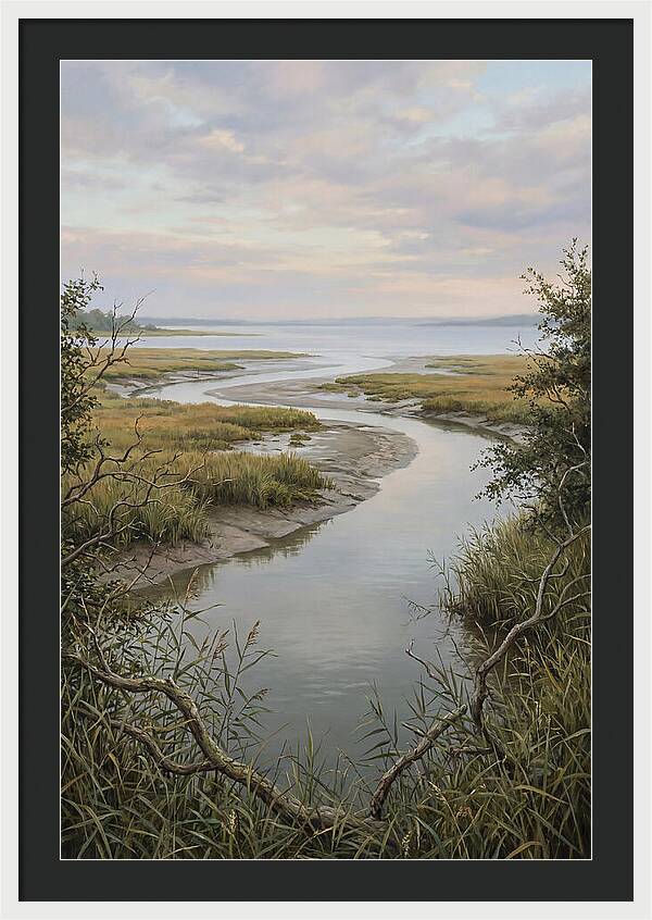 Estuary Where River Meets Sky