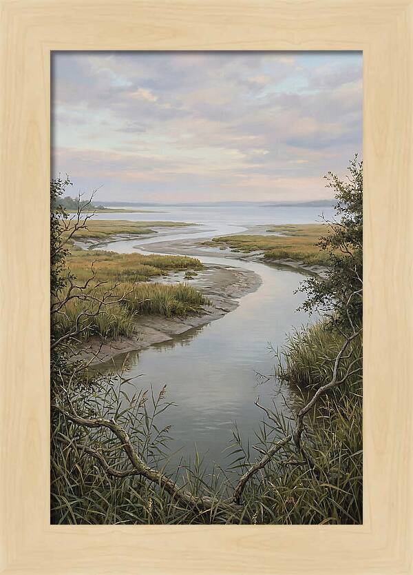 Estuary Where River Meets Sky