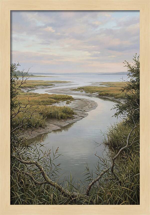 Estuary Where River Meets Sky