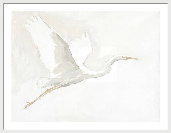 Ethereal Egret In Flight