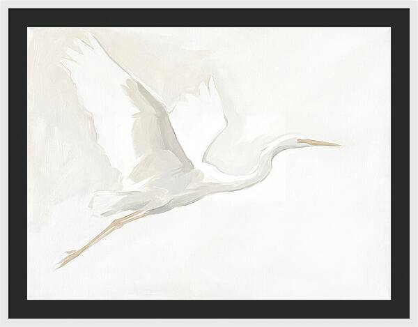 Ethereal Egret In Flight