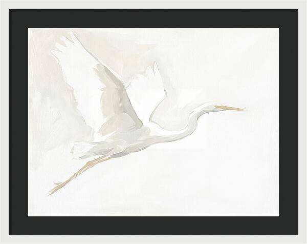 Ethereal Egret In Flight