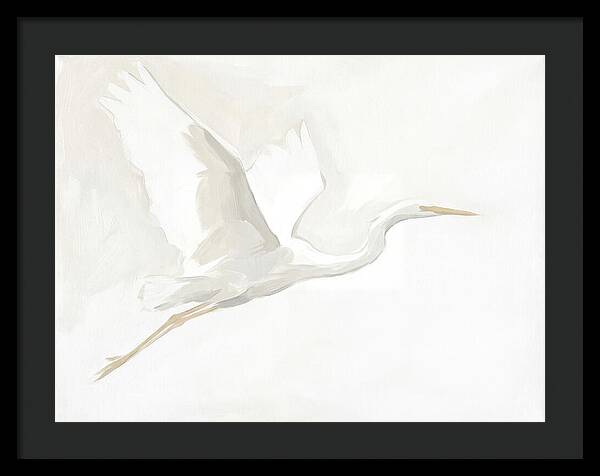 Ethereal Egret In Flight
