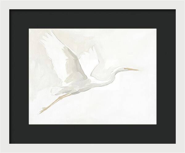 Ethereal Egret In Flight