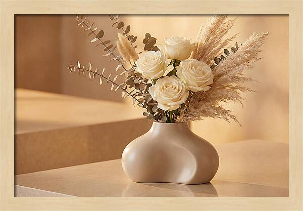 Eucalyptus And Rose Arrangement