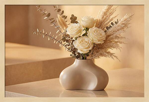 Eucalyptus And Rose Arrangement