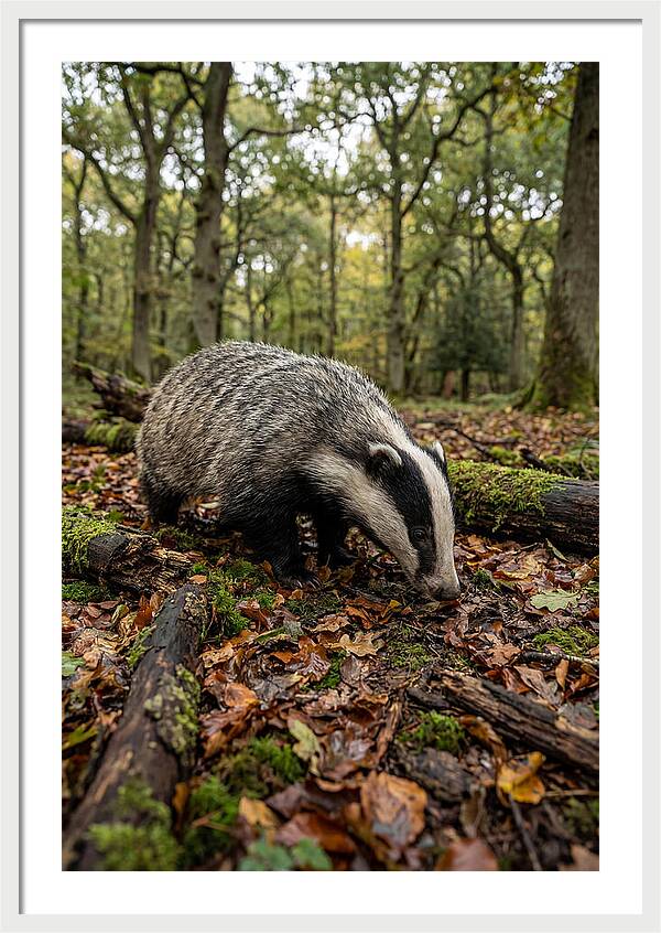 European Badger Foraging
