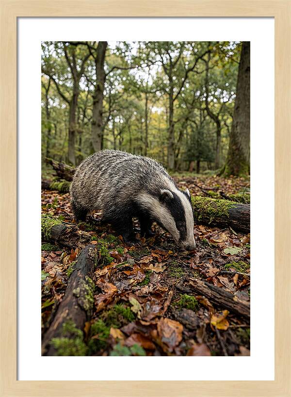 European Badger Foraging