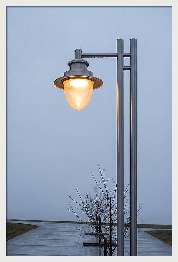 Evening Glow Of A Lamppost