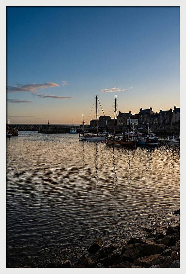 Evening Glow On Calm Harbor