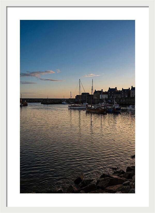 Evening Glow On Calm Harbor